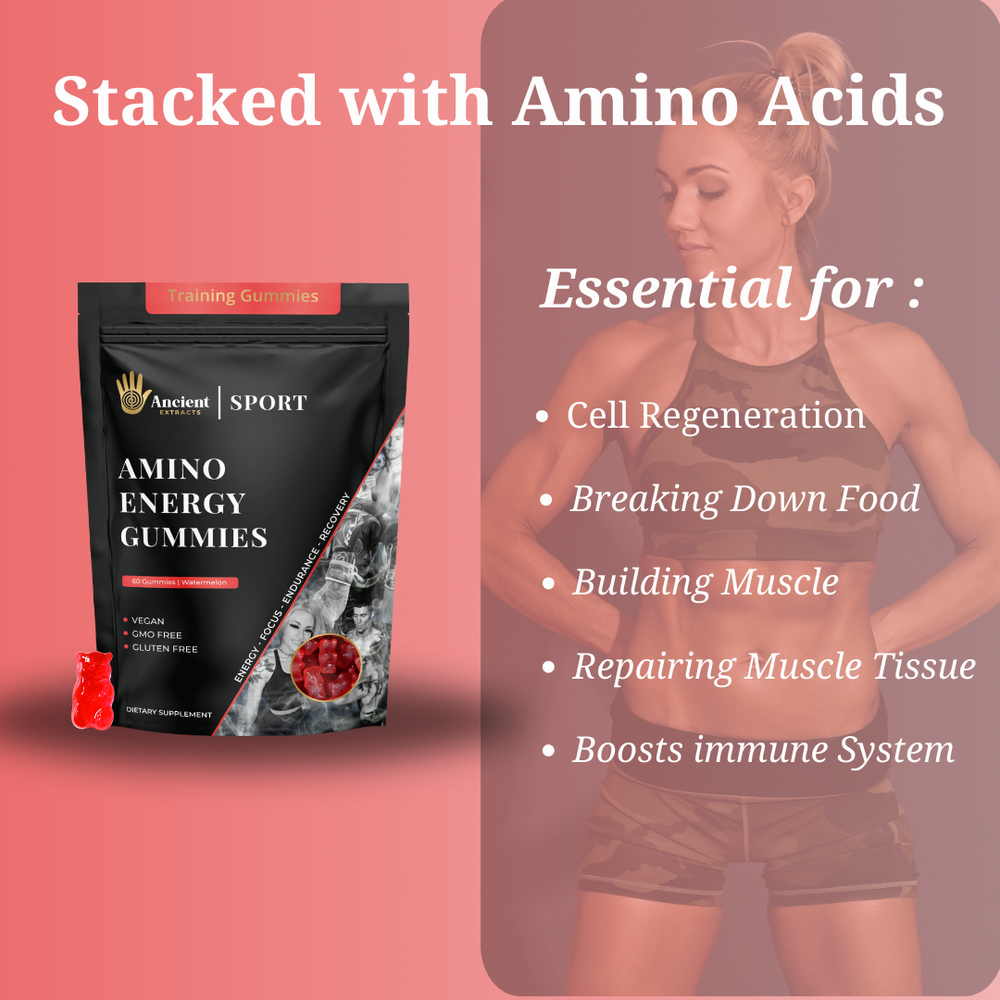 
                  
                    Amino Acid Energy Gummies Watermelon Flavour
                  
                