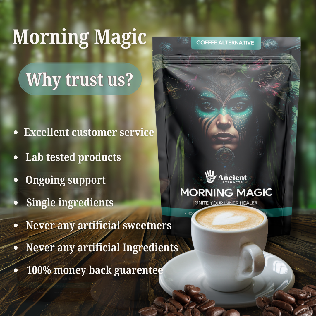 
                  
                    Morning Magic Decaf Mushroom Coffee Alternative (240g)
                  
                